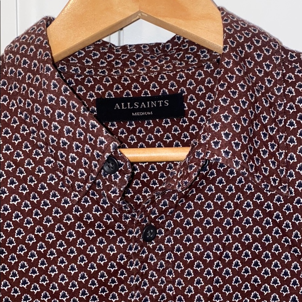 All saints Men’s short sleeve button down